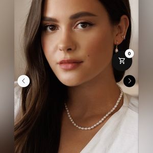 Fresh water pearl necklace. NWOT never worn, perfect condition. 17” with 2” ext